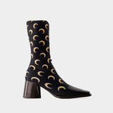 Bottes All Over Moon Jersey - Marine Serre - Cuir - Noir
