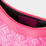 Sac Hobo Moon Diamant Regenerated Eclips Mini - Marine Serre - Rose