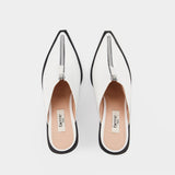 Mules Eclair Zip - Elleme - Cuir - Blanc