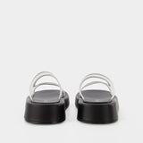 Mules Gemini - Elleme - Cuir - Blanc/Noir