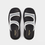Mules Gemini - Elleme - Cuir - Blanc/Noir