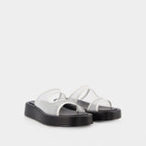 Mules Gemini - Elleme - Cuir - Blanc/Noir