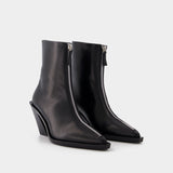 Bottines Eclair Zipper en Cuir Noir