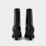 Bottines Eclair Zipper en Cuir Noir