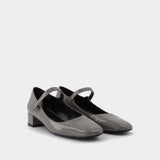 Ballerines Ginny en Cuir Gis