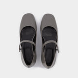 Ballerines Ginny en Cuir Gis