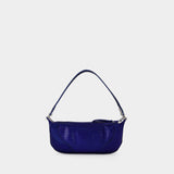 Sac Hobo Mini Amira - By Far - Cuir - Bleu