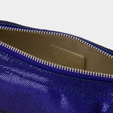 Sac Hobo Mini Amira - By Far - Cuir - Bleu