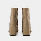Bottines Vlada - By Far - Cuir - Taupe