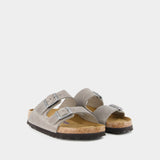 Sandales Arizona - Birkenstock - Cuir - Gris