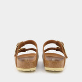 Sandales Arizona Big Buckle en Cuir Cognac