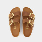 Sandales Arizona Big Buckle en Cuir Cognac