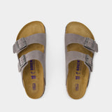 Sandales Arizona Sfb Leoi- Birkenstock - Cuir - Gris