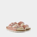 Sandales Arizona Shearling - Birkenstock - Laine - Pink Clay