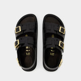 Sandales Cannes - Birkenstock - Cuir - Noir