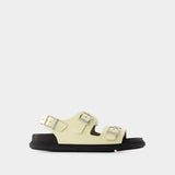 Sandales Cannes - Birkenstock - Cuir - Beige