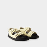 Sandales Cannes - Birkenstock - Cuir - Beige