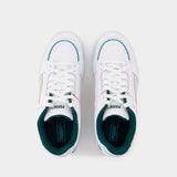 Baskets Slipstream Retro Sum en Cuir Blanc et Bleu