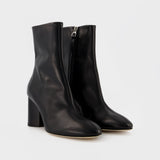 Bottines Noires Alena en Cuir