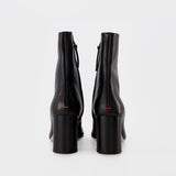 Bottines Noires Alena en Cuir