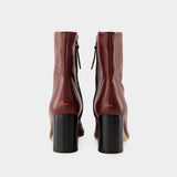 Bottines Alena - Aeyde - Cuir - Rouge