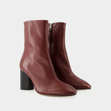 Bottines Alena - Aeyde - Cuir - Rouge