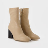 Bottines Beige Jack en Cuir