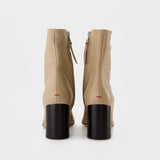 Bottines Beige Jack en Cuir