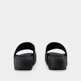 Sandales Y-3 Slides - Y-3 - Cuir - Noir