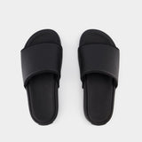 Sandales Y-3 Slides - Y-3 - Cuir - Noir
