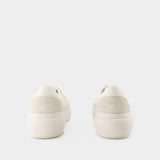 Sneakers Y-3 Ajatu Court Low - Y-3 - Cuir - Blanc Cassé