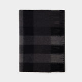 Echarpe Mega Check - Burberry - Cachemire - Gris