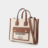 Tote Bag Ll Mn Pocket Dtl Ll6 - Burberry - Coton - Natural/Tan