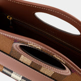 Sac Mini Pocket Bag en Toile Marron - Motif check