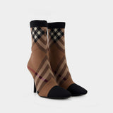 Bottines Lf Dolman Chk Low - Burberry - Marron
