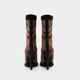 Bottines Lf Dolman Chk Low - Burberry - Marron