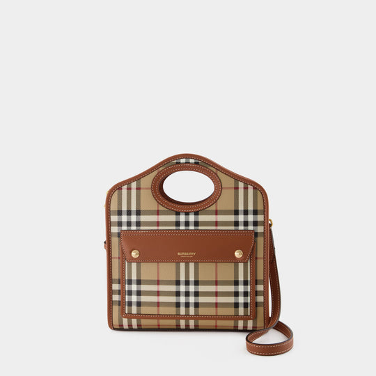 Sac Mini Pocket - Burberry - Toile - Motif check