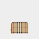 Porte monnaie LS MN ZIP Around - Burberry - Cuir - Marron