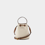 Sac Hobo Drawstring Bucket - Burberry - Coton - White