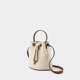 Sac Hobo Drawstring Bucket - Burberry - Coton - White