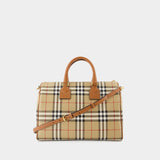 Sac Bowling - Burberry - Cuir - Beige