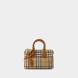 Sac Bowling - Burberry - Cuir - Beige