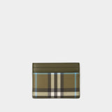 Porte Carte Sandon - Burberry - Cuir - Vert Olive