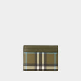 Porte Carte Sandon - Burberry - Cuir - Vert Olive