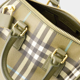 Sac À Main Mini Bowling - Burberry - Cuir - Vert Olive