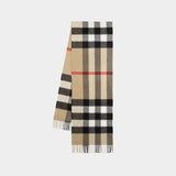Écharpe Mu Half Mega Check - Burberry - Cachemire - Archive Beige