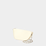 Wallet On Chain Micro Shield - Burberry - Cuir - Beige