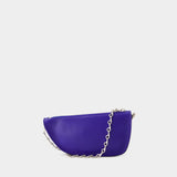 Wallet On Chain Micro Shield - Burberry - Cuir - Bleu