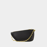 Wallet On Chain Micro Shield - Burberry - Cuir - Noir