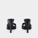 Mules Holographique Logo - Coperni - Cuir Vegan - Bleu/Noir